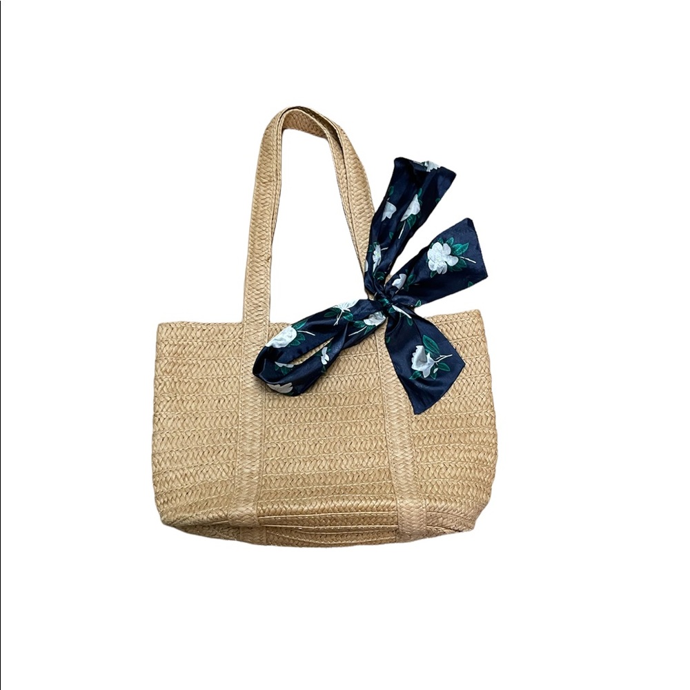 Draper James Scarf Straw Bag